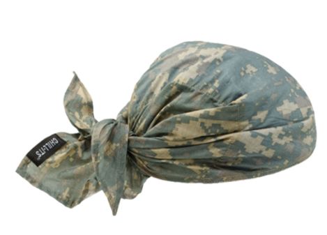 SEI649 Chill-Its® 6710CT Cooling Triangle Hat GREEN CAMO ERGODYNE #12582