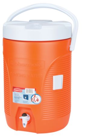 NI653 COOLER, WATER - 3 GALLON INSULATED LEAK RESISTANT Commercial RubberMaid (CUP DISPENSER OPTIONAL) FG16830111