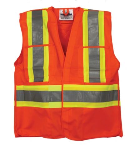 SDL041 Traffic Safety Vest Colour: High Visibility Orange Reflective Stripe Colour: Silver/Yellow (SML-3XL)VIKING