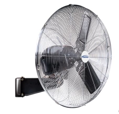 EA655 FAN, Non-Oscillating Wall Fan, Industrial, 26" or 30" Dia. 2 Speeds CFM 6060/7700 MATRIX
