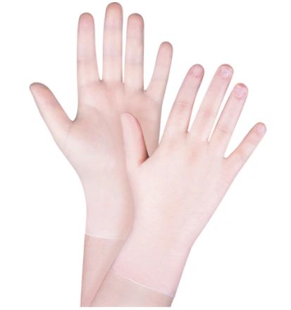 SAP336 Vinyl Disposable Gloves, 4-mil, Powder-Free, Clear/White (LARGE or XLARGE) Included per Case: 10 BX's x 100/BOX