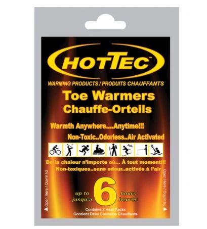 SDN881 HOTTEC TOE Warmers Dimensions: 2-3/4" x 3-3/4" Cold/Hot: Hot Reusable: Single Use 6 HOURS