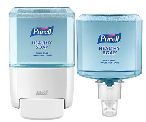 JK566 Healthy Soap Mild Handwash KIT, 2 Refills of 1.2L Unscented Hypoallergenic Foam Soap & 1 Dispenser PURELL #5030-01