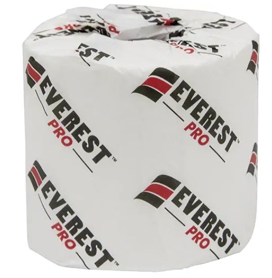 JO034 Toilet Paper, 2 Ply, 500 Sheets/Roll, 125' Length, White #48500 48/Case Everest Pro®