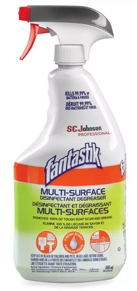 SGU406 Fantastik® Professional Multi-Surface Disinfectant & Degreaser, (Trigger Bottle 946 ml or 3.78 Jug) #100-6291300078-9 SC JOHNSON PROFESSIONAL