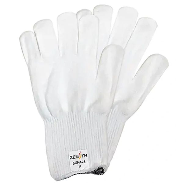 SGH425 Thermal Glove Liner, Polyester, 13 Gauge, Cuff Style: Knit WHITE Ambidextrous LARGE ZENITH SAFETY PRODUCTS