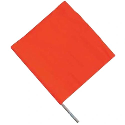 SAP711 Traffic SAFETY FLAG WITH 24" OR 36" WOODEN STAFF Vinyl CCI
