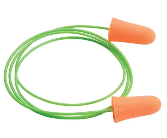 SDN942 Disposable Earplugs - Foam NRR dB:30 Bulk - Box High Visibility Orange #6840 MOLDEX Mellows® Corded 100/BX