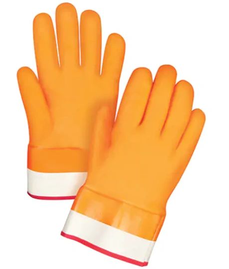SDN592 Winter Lined PVC Gloves Large (9) x 10"L Heavy Weight Cuff Style: ZENITH