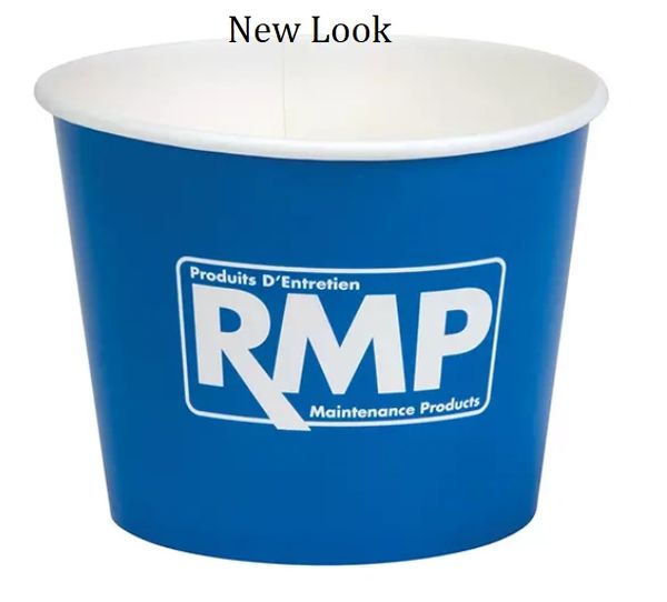 CG145 (OK094) Bucket, Unwaxed - Paper 50oz White Inside/Blue Outside (RMP) Disposable Food Bucket Store, Insulate, Transport, Food & Drink.