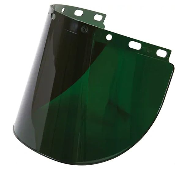 SAM403 Faceshield, Propionate, Green Tint, H8" x W17" x Th 0.06" High Performance® Meets ANSI Z87+ #4178IRUV5 HONEYWELL (FITS HEADGEAR SAM376)