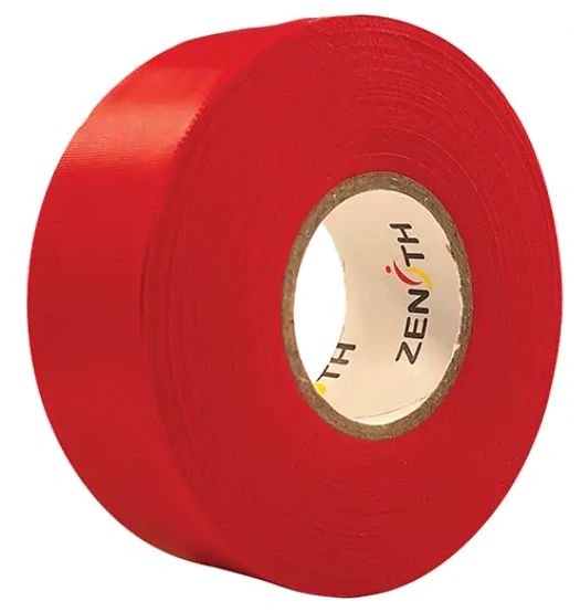 SGQ806 FLAGGING TAPE Lay Boundaries Non-Adhesive Brightly Coloured Maximum Visibility 1.18"W x 164'L Material: Vinyl ZENITH (RED)