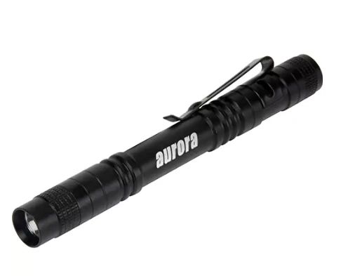 XJ058 Penlight, LED, 90 Lumens, Aluminum Body, AAA Batteries, Included AURORA TOOLS Cree®