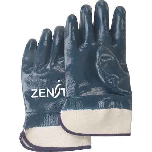 SAN445 Heavyweight Nitrile Fully Coated Safety Cuff 100% COTTON LINING (Sz's 10-11) ZENITH