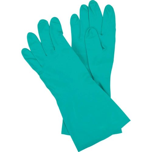 SEF083 NITRILE Cotton Flock-Lined 13"LENGTH 13Mil Thick Green (Sz's 7-11) ZENITH