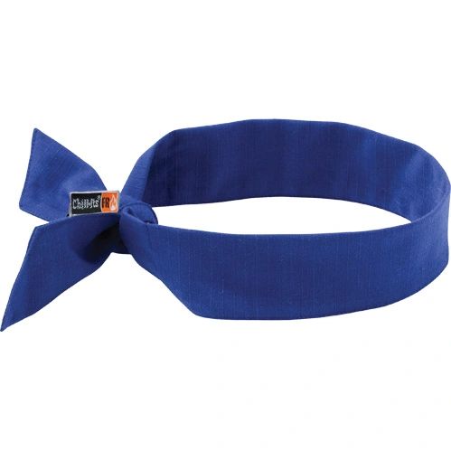 SEI656 Chill-Its® 6700FR FR Cooling Bandana MODACRYLIC BLUE Tie Closure Meets ASTM F2302 Flame Resistance
