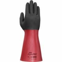 SAY030 Nitrile Grip Tech. 14"L Black/Red Knit Lined 13-mil Alphatec Gloves #58-535 ANSELL