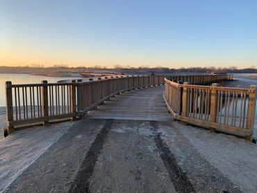 10-ton pile supported timber bridge with Lake County Forest Preserve Picket Handrail