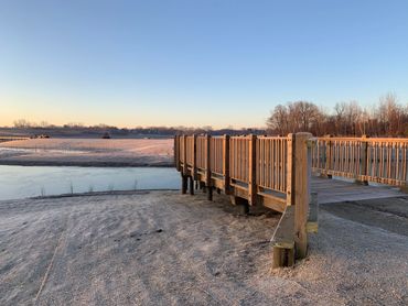 10-ton pile supported timber bridge with Lake County Forest Preserve Picket Handrail