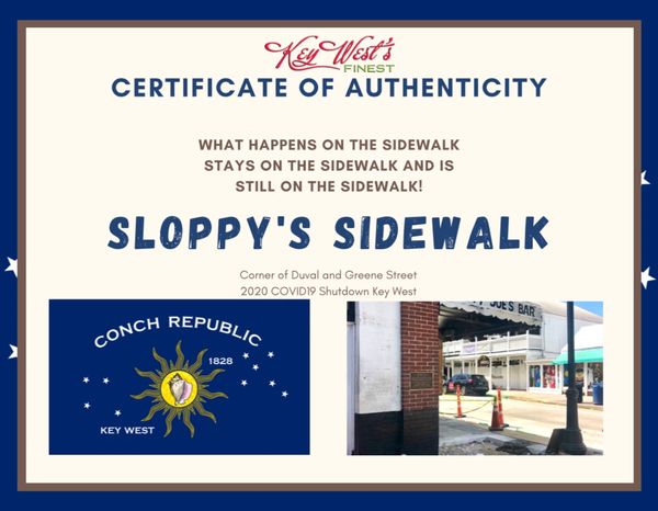 Authentic Sidewalk From Sloppy's!