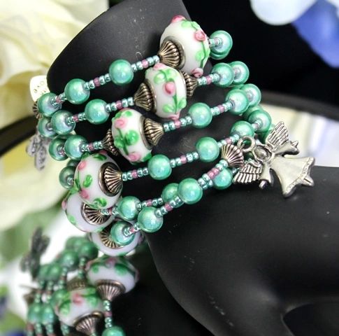 Green Wonder Bead Rosary Bracelet