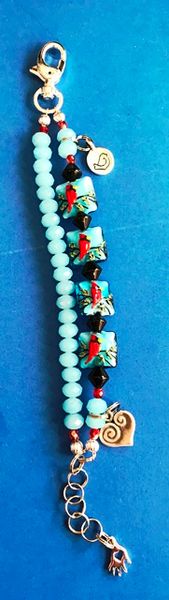 Cardinal Bracelet featuring Grace Lampwork Beads