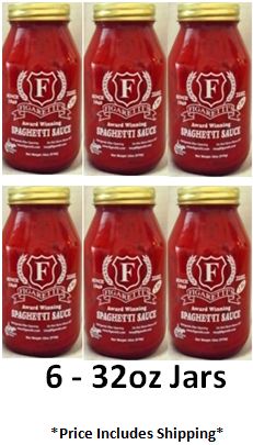 (6) 32oz. Jars of Figaretti's Spaghetti Sauce