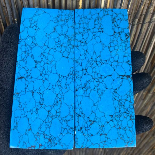 Reconstituted Stone Knife Scales 5 x 2 x .4” - Arizona Turquoise Pattern