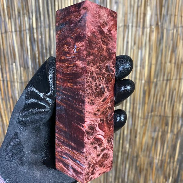 Knife Handle Blank Maple Burl - Stabilized Exotic Wood Knife Handle