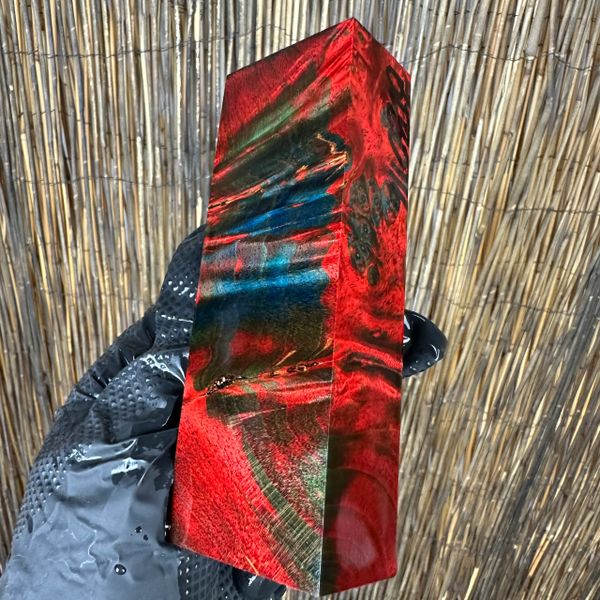 Dyed Stabilized Wood Knife Scales