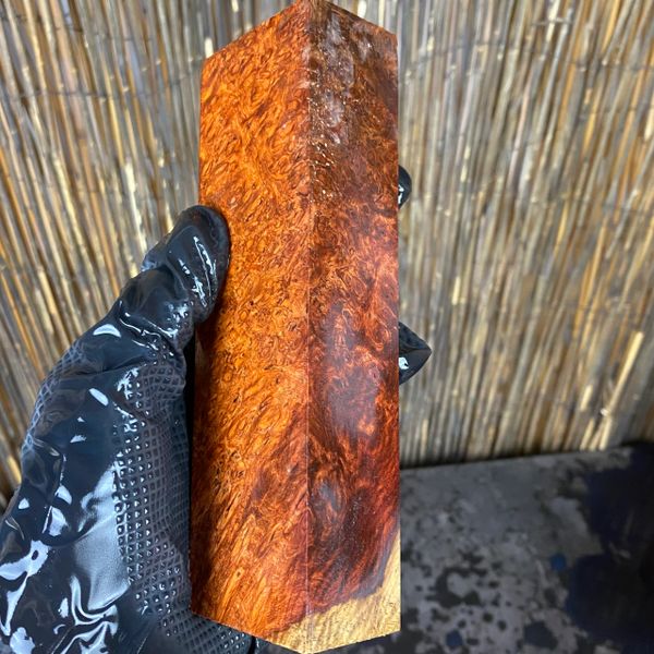 Knife Handle Blank Maple Burl - Stabilized Exotic Wood Knife Handle