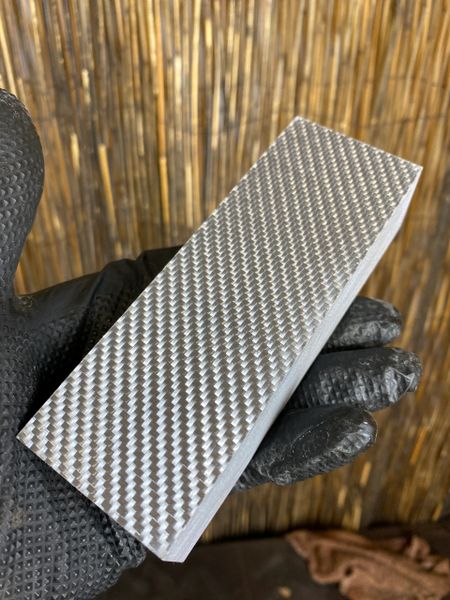 Silver Carbon Fiber Block - 5.1 x 1.75 x 1.17”