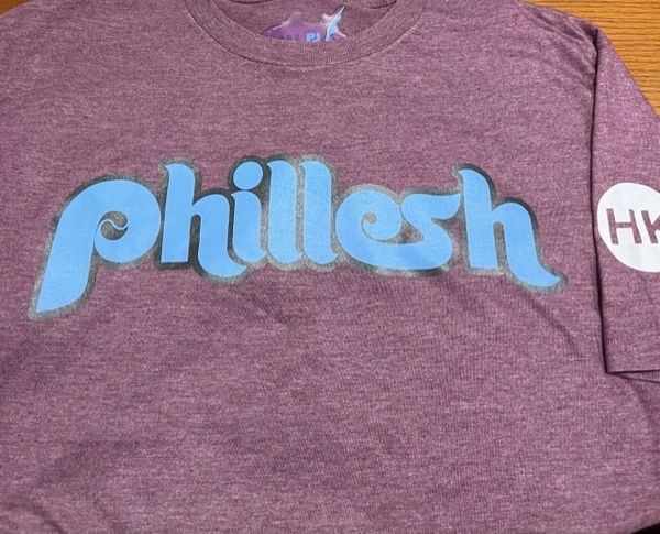 Philadelphia Phillies Phil and Phillis Maroon Premier Franklin tee