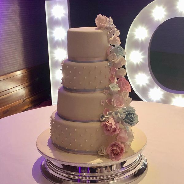 wedding cake on a table