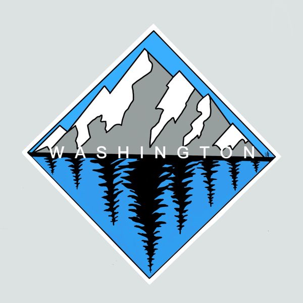 Washington mountains- blue