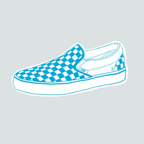 Vans- blue and white check