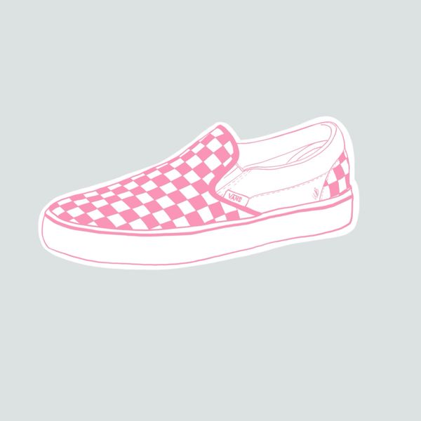 Vans- pink and white check