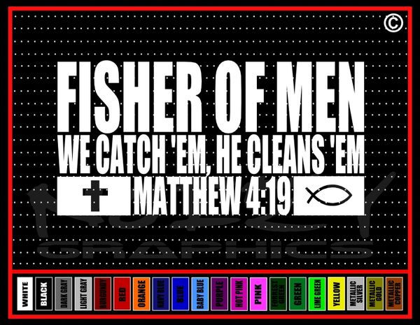 Fisher Of Men Vinyl Decal / Sticker
