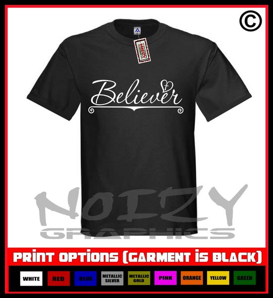 Believer Cross Heart T-Shirt S-5XL