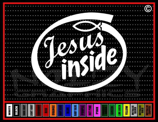 Jesus Inside Vinyl Decal / Sticker