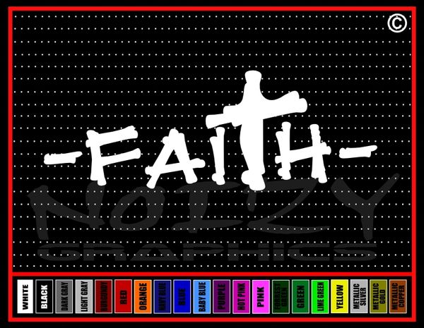Faith Cross #2 Vinyl Decal / Sticker