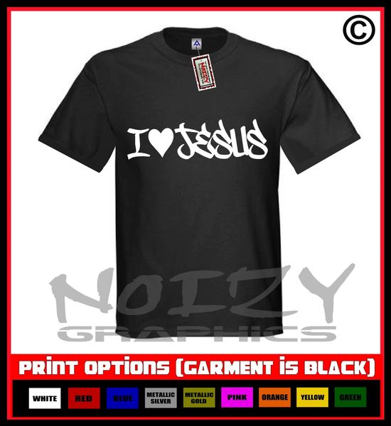 I Love Jesus #2 (Graffiti) T-Shirt S-5XL