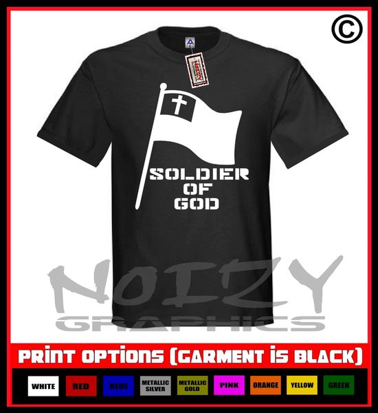 Soldier Of God Flag T-Shirt S-5XL