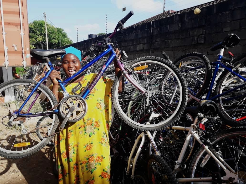 Bike donations from Calgary arriving in Zanzibar.