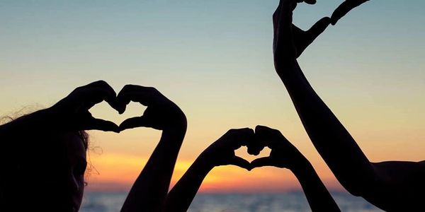 We love you, beautiful sunset, family, mums and daughters connection and love 