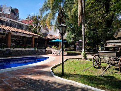 Casa en renta Atlixco Alberca Palapa Chimenea Jardín fin de semana viveros Cabrera Solares Chicos de