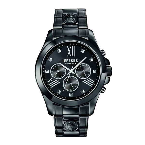 Versus Versace Chrono Lion Black Golden Time Jewelers Watch Jewelry Buy Gold Sell Trade Repair