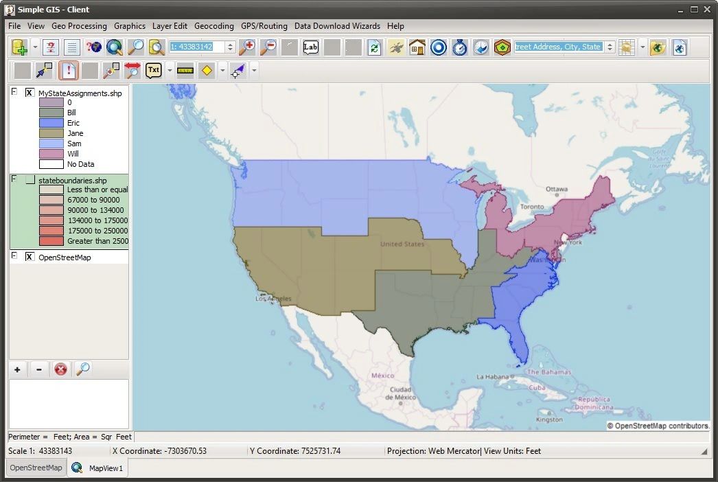 Territory Map in Simple GIS