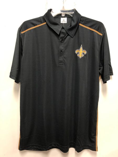 New Orleans Saints Black Dri-Fit Polo