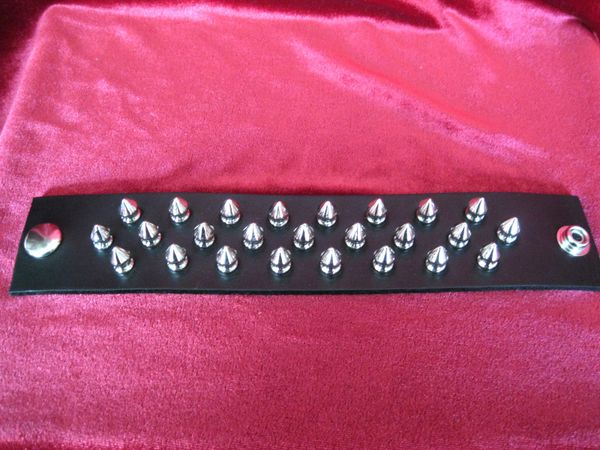 Three Row Spiked Wristband 85